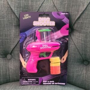 Disc Shooter Toy With LED Light - Pink and Green
